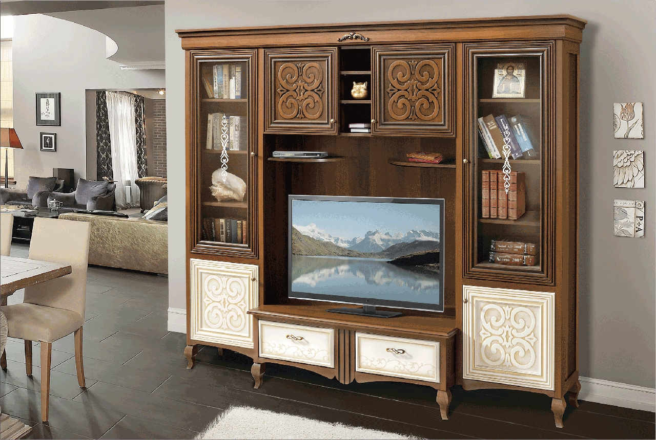 Стінка для вітальні (стінка, вітальня) Сандра 2,42 Скай, фото 1