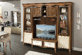 Стінка для вітальні (стінка, вітальня) Сандра 2,42 Скай