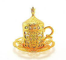 Турецька чашка Демитассе для кави 60 мл, колір: золото