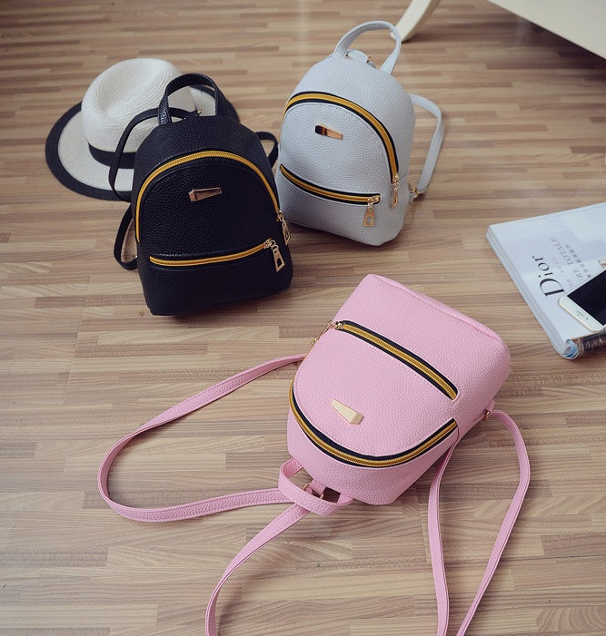 Женский небольшой стильный модный рюкзак мини рюкзачок сумочка - фото 1 - id-p1075572022