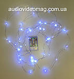 Гірлянда для декору на батарейках, колір білий (холодний), 10 метрів, 100 світлодіодів, фото 2