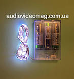 Гірлянда для декору на батарейках, колір білий (холодний), 10 метрів, 100 світлодіодів, фото 3