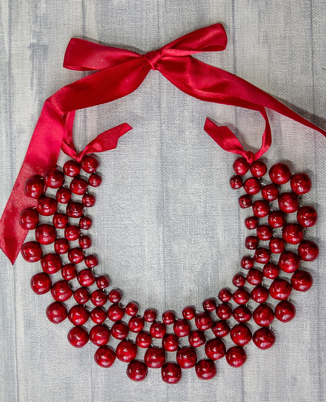 Намисто Лілея. Бордове, фото 1