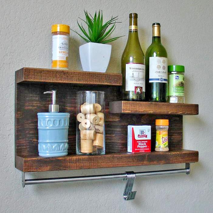 Полиця настінна "Суарес 50" мокко