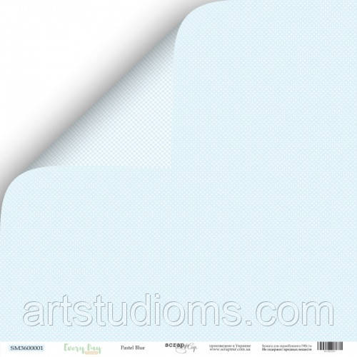 Аркуш двостороннього паперу 30x30 від Scrapmir Blue Pastel з колекції Every Day