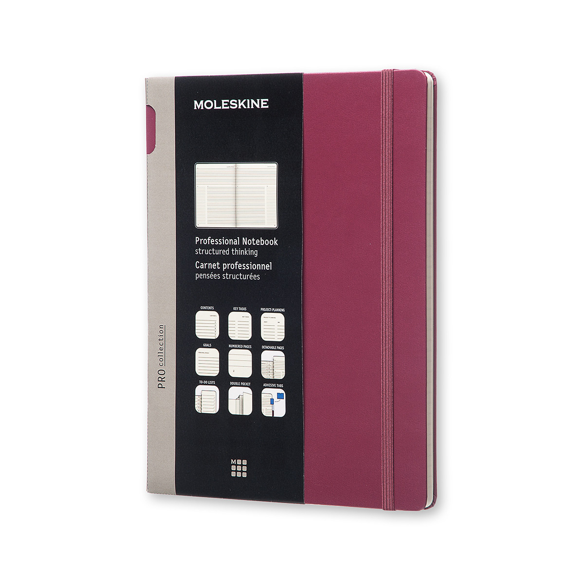 Блокнот Moleskine PRO великий 19x25 см 192 сторінки Бургунді (8051272891379)