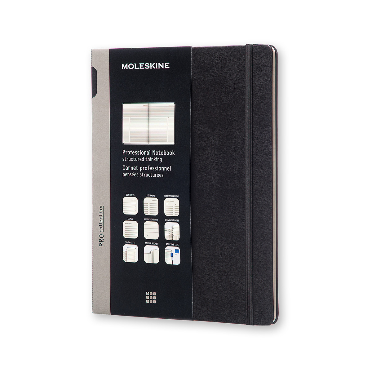 Блокнот Moleskine PRO великий 19x25 см 192 сторінки Чорний (8051272891355)