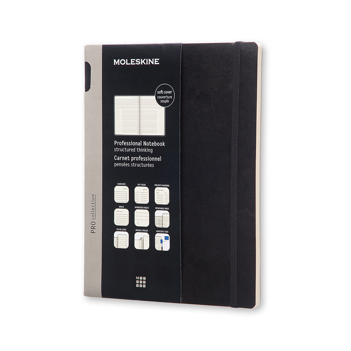 Блокнот Moleskine PRO великий 19x25 см 192 сторінки Чорний М'яка обкладинка (8051272891409)