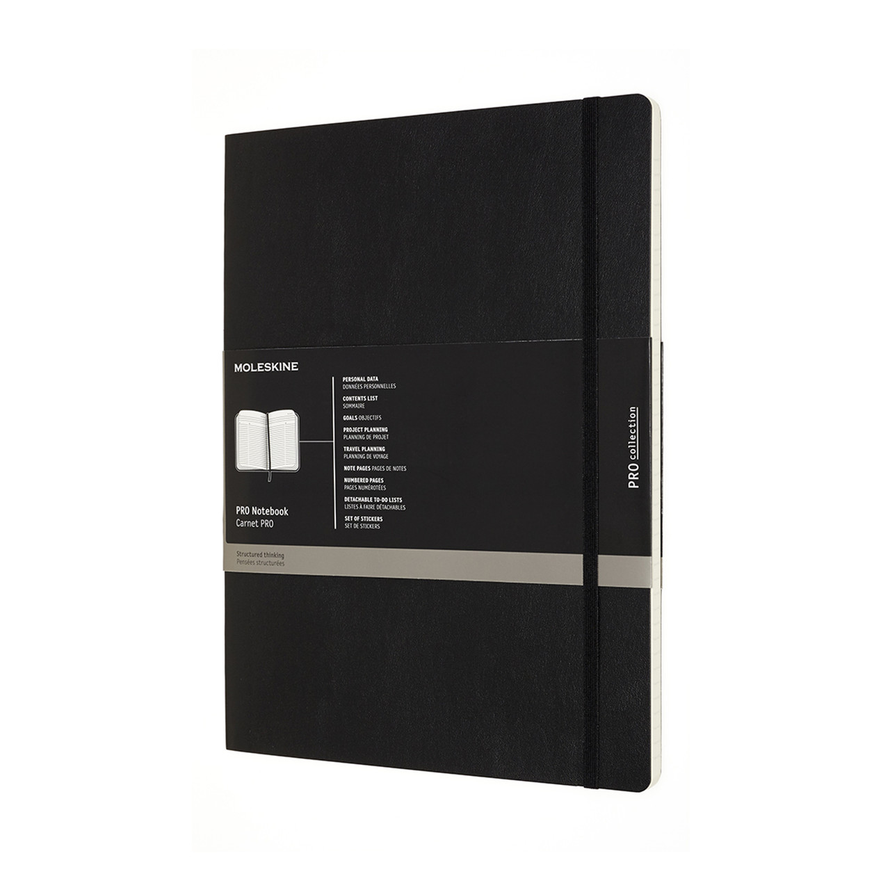 Блокнот Moleskine PRO XXL 21,6x28 см 192 сторінки в лінію Чорний М'яка обкладинка (8058647620886)