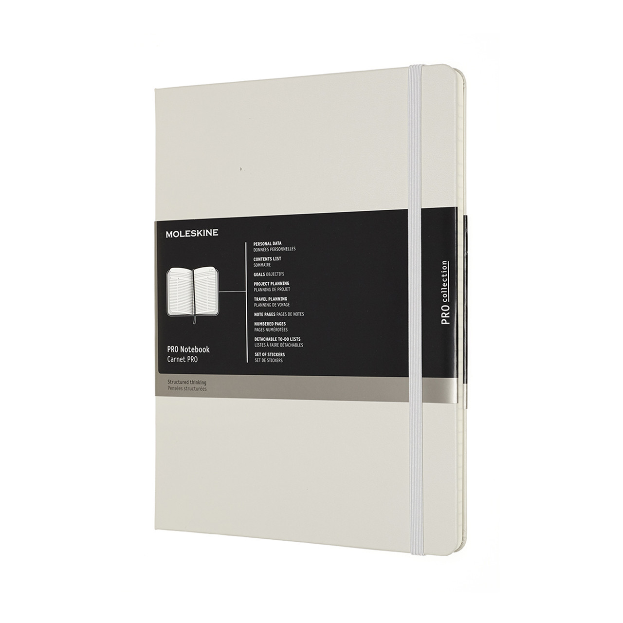 Блокнот Moleskine PRO Недатований великий 19x25 см 192 сторінки в лінію Сірий (8058647620824)