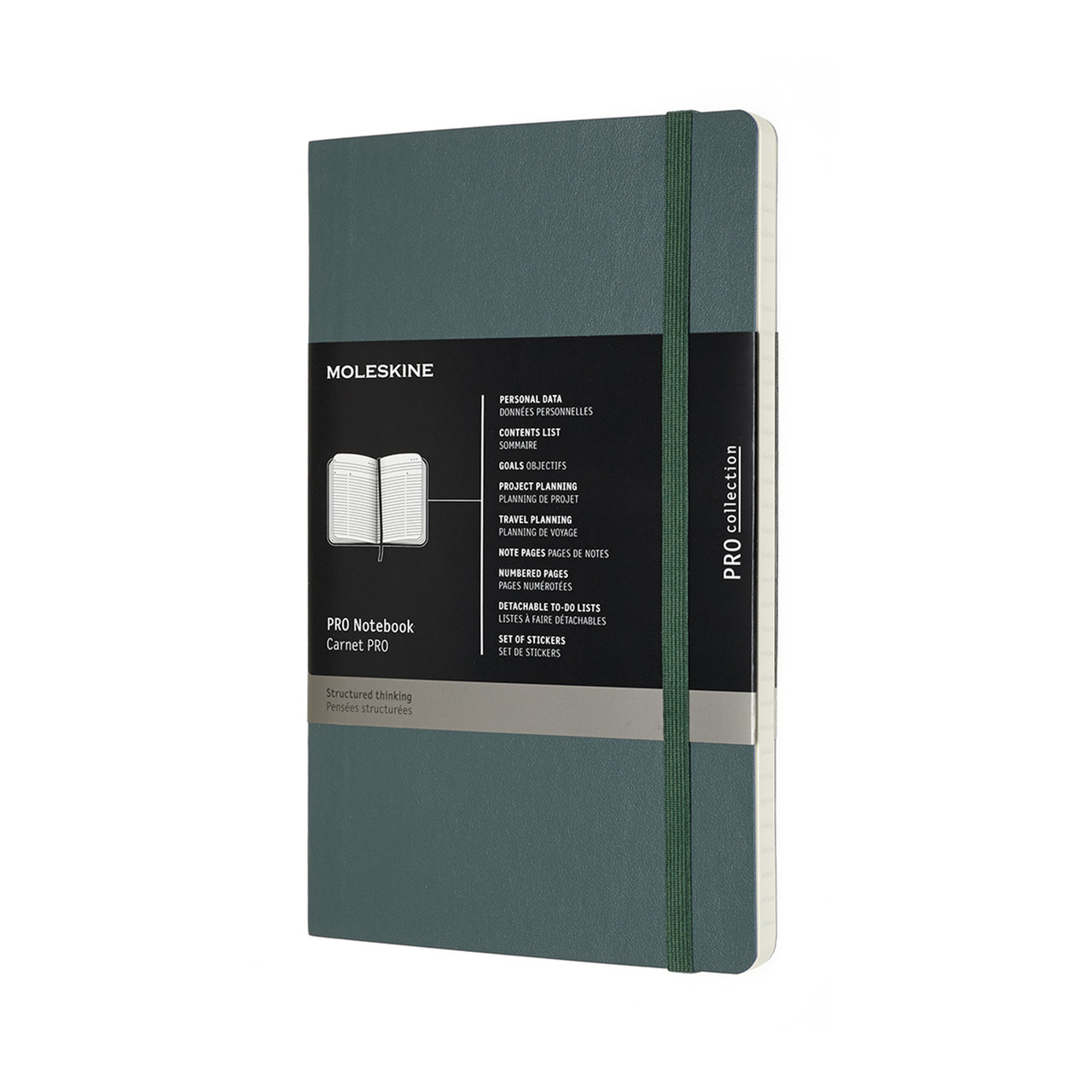 Блокнот Moleskine PRO середній 13х21 см 192 сторінки в лінію Лісовий Зелений М'яка обкладинка