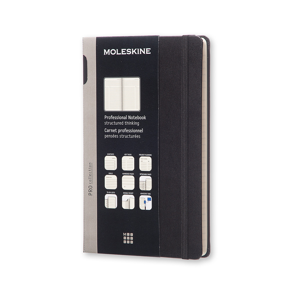 Блокнот Moleskine PRO середній 13х21 см 240 сторінок в лінію Чорний (8051272891294)