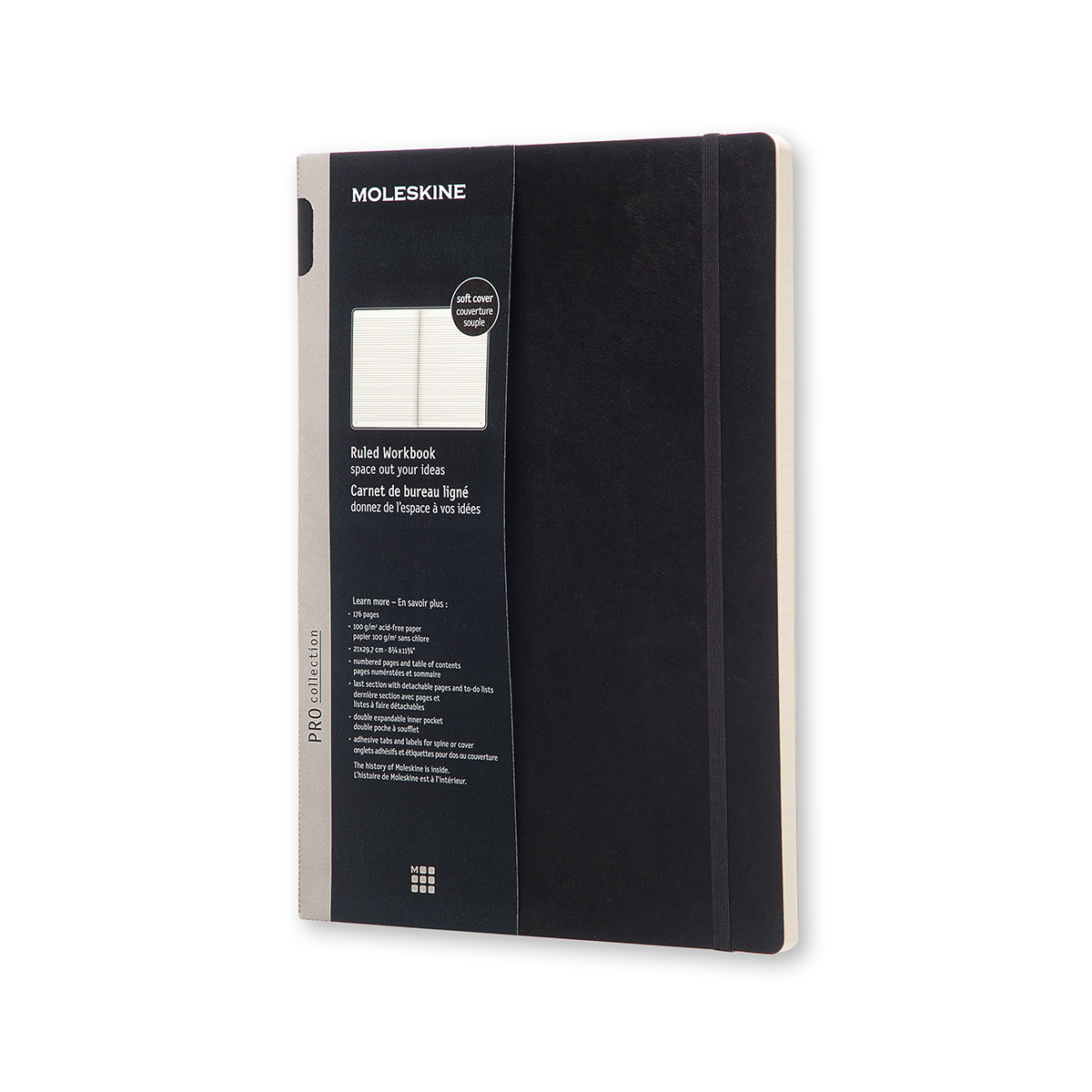 Блокнот Moleskine Workbook А4 (21x29,7 см) 176 сторінок в лінію Чорний М'яка обкладинка (8051272891447)