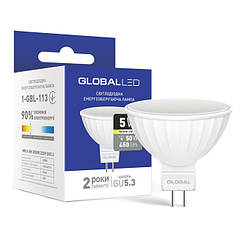LED лампа GLOBAL MR16 5W 3000К 220V GU5.3 (1-GBL-113)