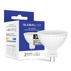 LED лампа GLOBAL MR16 3W 3000К 220V GU5.3 (1-GBL-111)