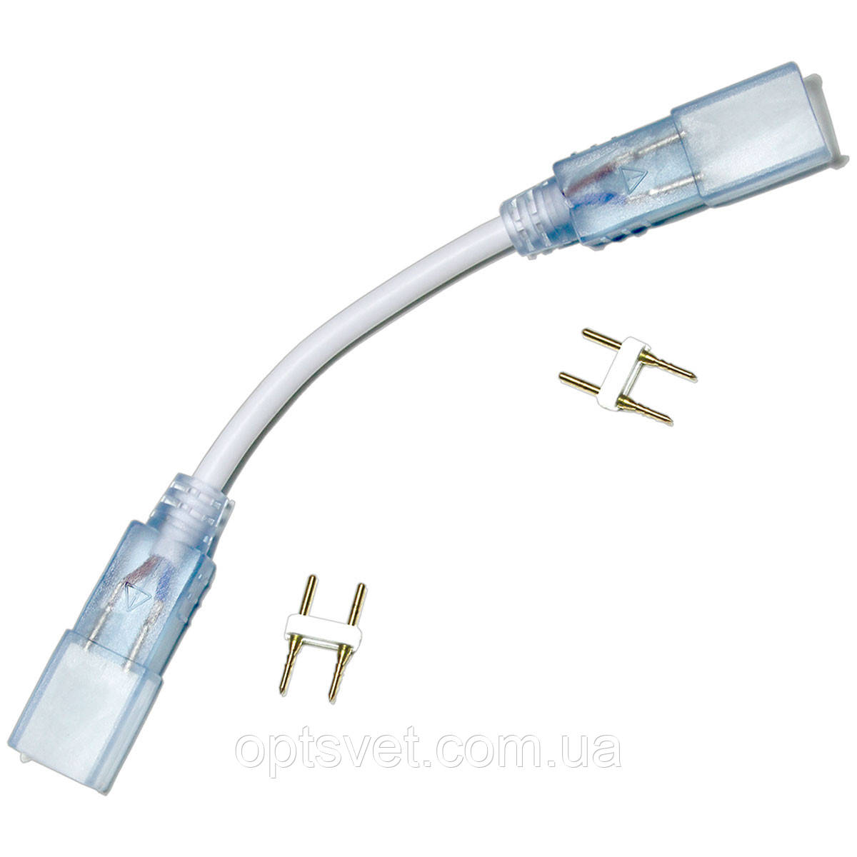 Коннектор для светодиодных лент 220В 2835-180 (2 разъёма-провод+2pin ...