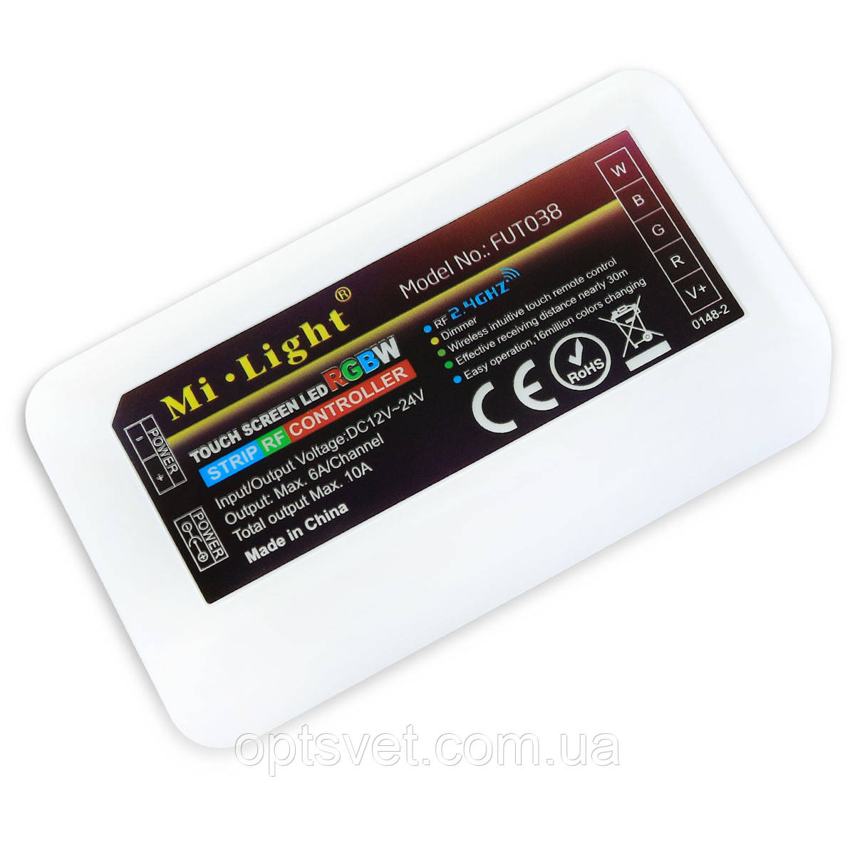 Контролер Mi-light RGBW 10А -2,4G RF Wi-Fi 4канала FUT038 (ML038-RGB)