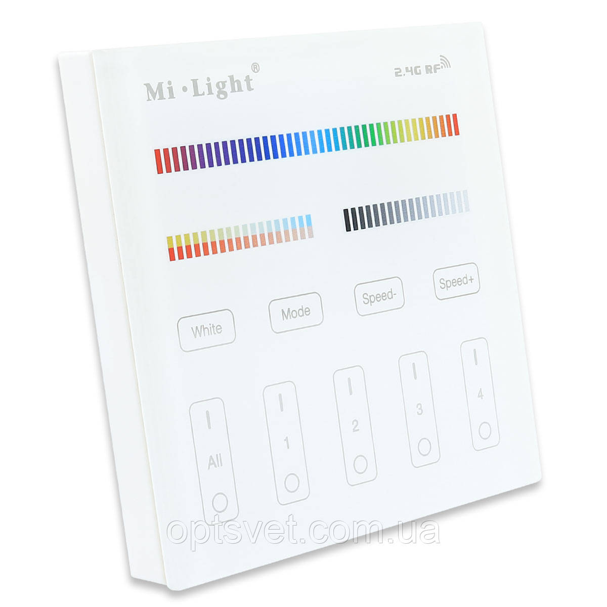 Панель керування Mi-light RGB/RGBW/CCT Touch контролер 2,4G RF 4 зони T4 (TL4)