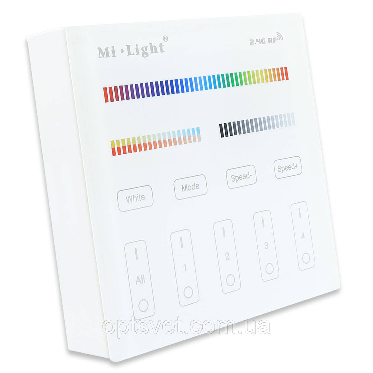 Панель керування Mi-light RGB/RGBW/CCT Touch контролер 2,4G RF 4 зони White B4 (BL4)