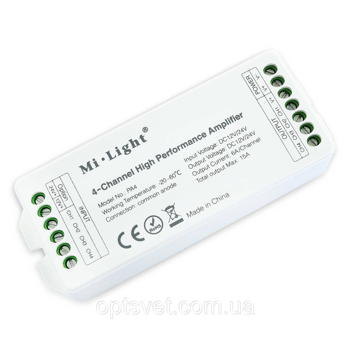 Підсилювач Mi-light RGB/RGBW/CCT 15A 4-канальний PA-4 (TK-4U)