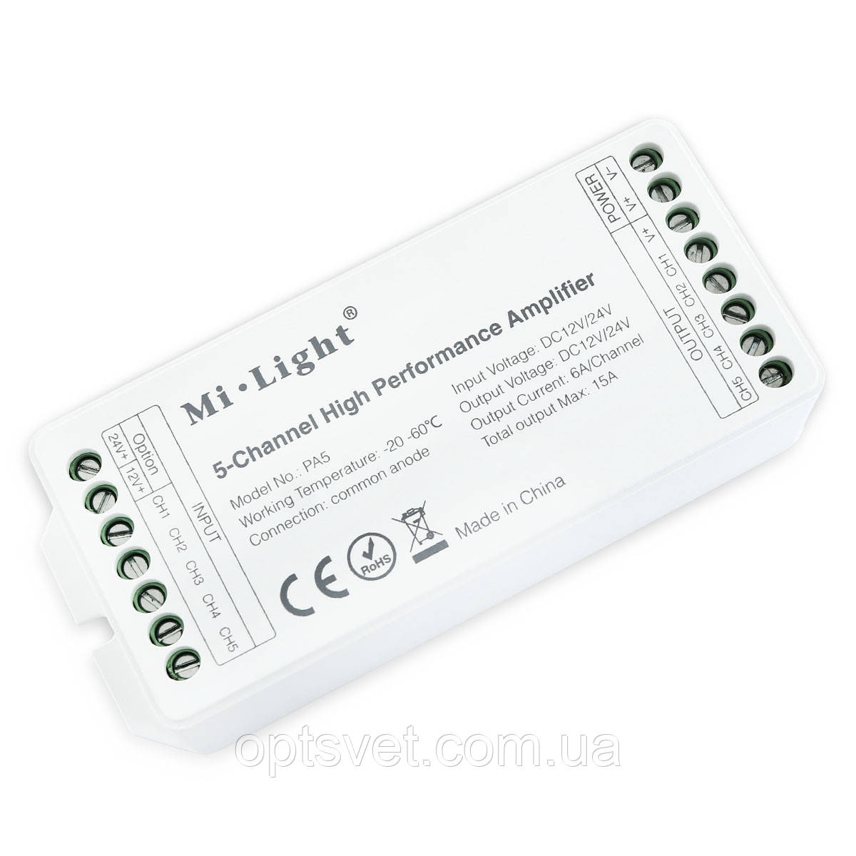 Підсилювач Mi-light RGB/RGBW/CCT 15A 5-канальний PA-5 (TK-5U)