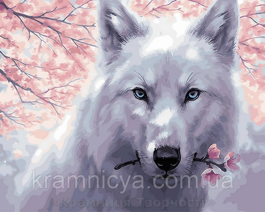 Картина за номерами Brushme 40х50 Вовк з квіткою (GX29952), фото 1