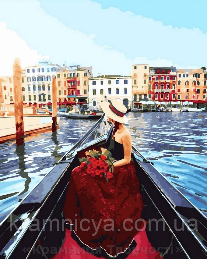 Картина за номерами 40x50 Прогулянка на гондолі, Rainbow Art (GX31832), фото 1