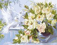 Картина по номерам 40x50 Белые голуби, Rainbow Art (GX25056)