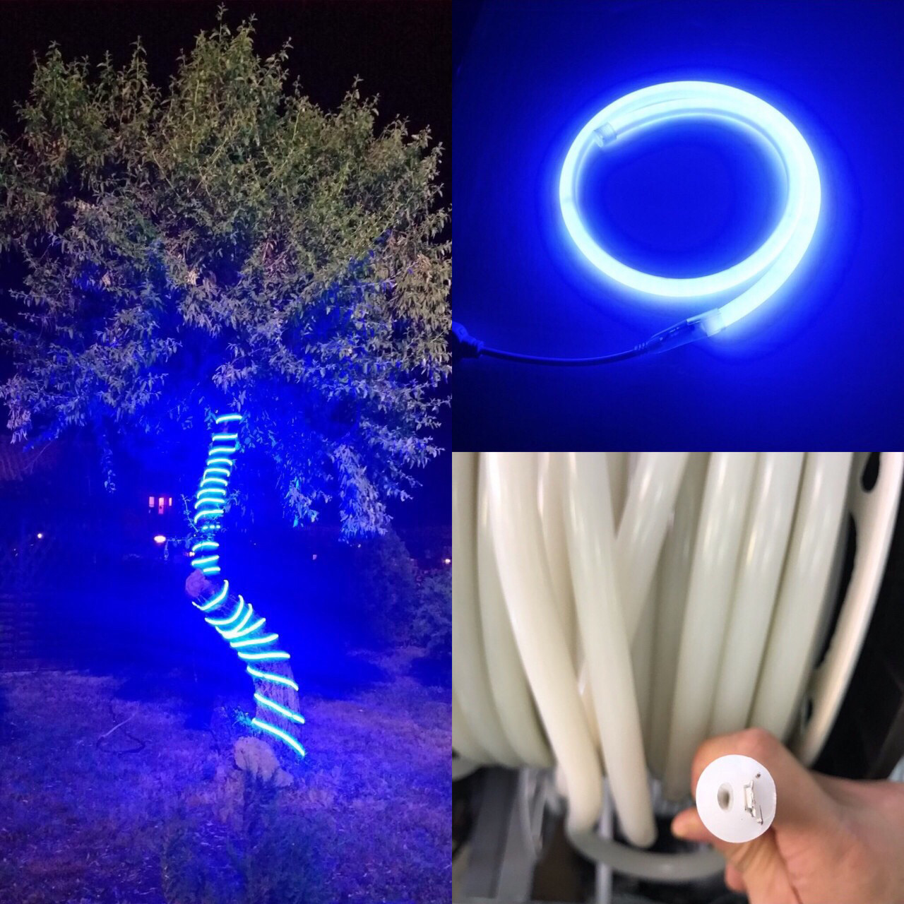 Купить Круглый Синий Лед Неон Гибкий ROUND 220V 360° IP67, Led Neon ...