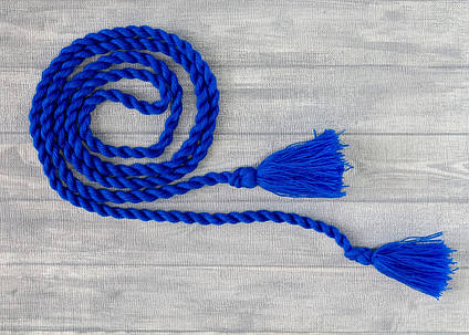 Пояс плетений синій