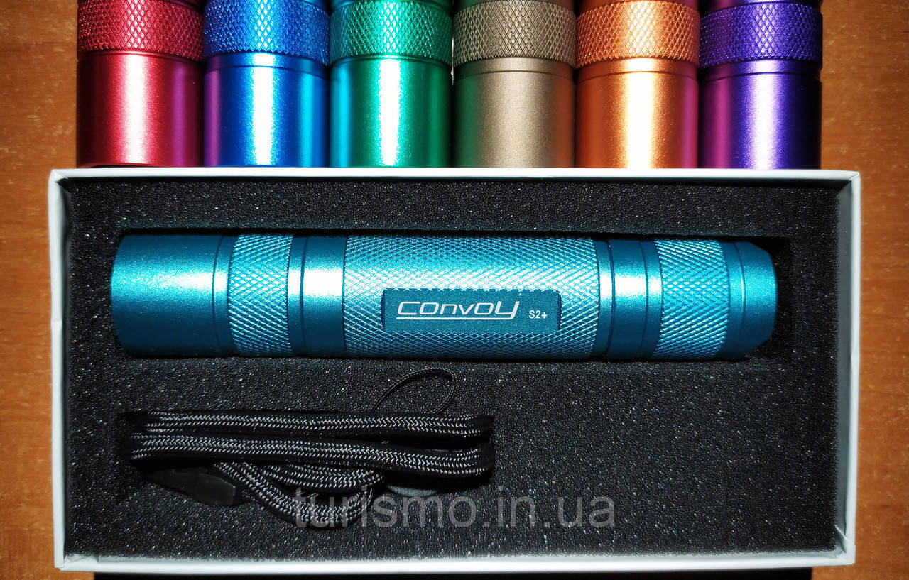 Convoy S2+, CREE XM-L2 T6-4C, драйвер 7135х8 (2800mA), ліхтар світлодіодний, бірюзовий корпус
