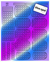 Зеркальные наклейки Blue Opal 18 Dream Nails (водные наклейки)