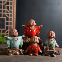 Китайский Монах статуэтка сувенир 10х9см Ручная работа, Керамика