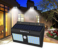 Настенный уличный светильник с датчиком движения Solar motion sensor Light 40 Led двойной YH-818