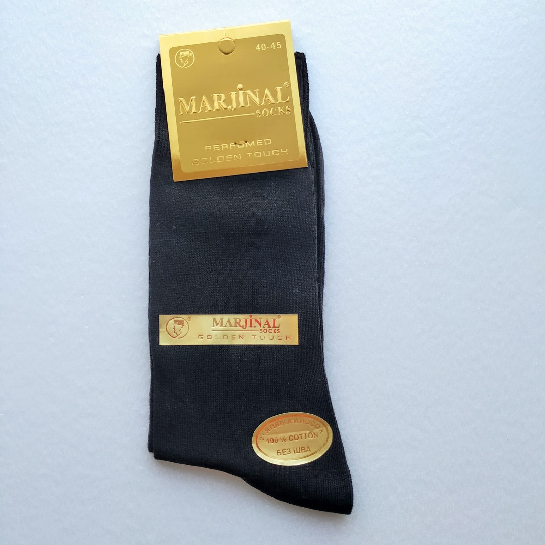 Шкарпетки чоловічі ТМ Marginal чорні 40-45 розмір, фото 1