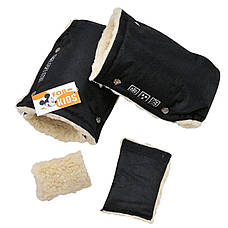 Теплі зимові рукавички на овчині для колясок для санок муфта теплі рукавиці на коляску For Kids, фото 3