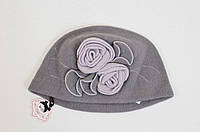 Женская теплая шапка из валяной шерсти Naomi от Willi Польша серый