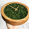 Годинник настінний з мохом діаметр 25 см, фото 2
