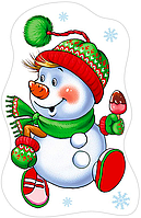 Вирубка велика Новорічна "Сніговик з морозиві"