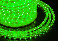 Светодиодный дюралайт 18 led на 1м, бухта 100 м цвет зеленый