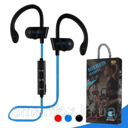 Навушники безпровідні Bluetooth з кріпленням на вухо і акумулятором RT558, фото 1