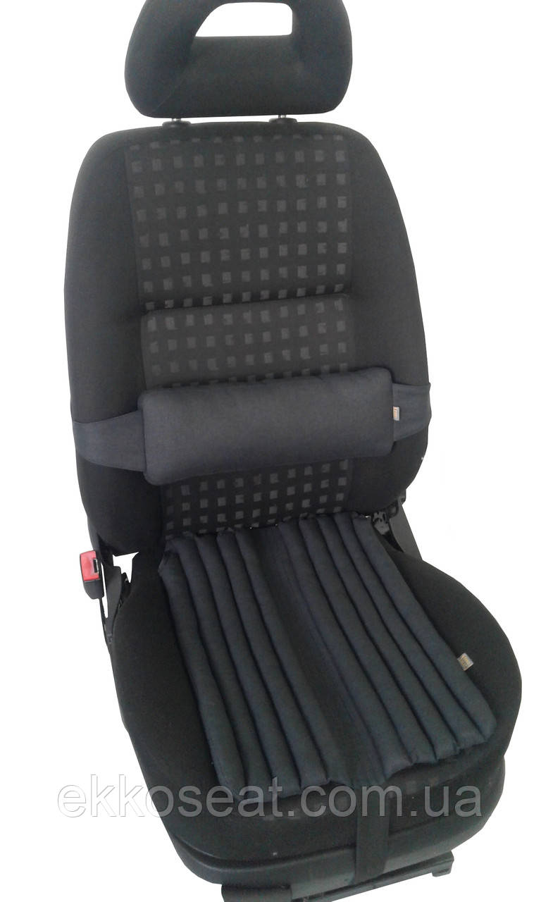 Ергономічні подушки EKKOSEAT на автомобільне крісло. Комплект. Чорний.