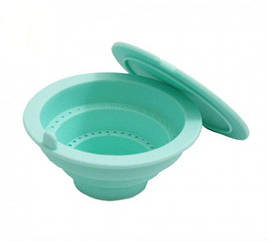 Ситечко з кришкою 9см з силікону для заварювання чаю Fissman