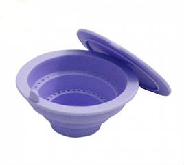 Ситечко з кришкою 9см з силікону для заварювання чаю Fissman