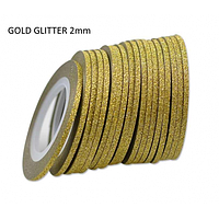 Оксамитова стрічка gold 2 мм