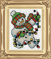 Набір для вишивання хрестом "Snowman Lights//Гірлянда та сніговик" Design Works dw517