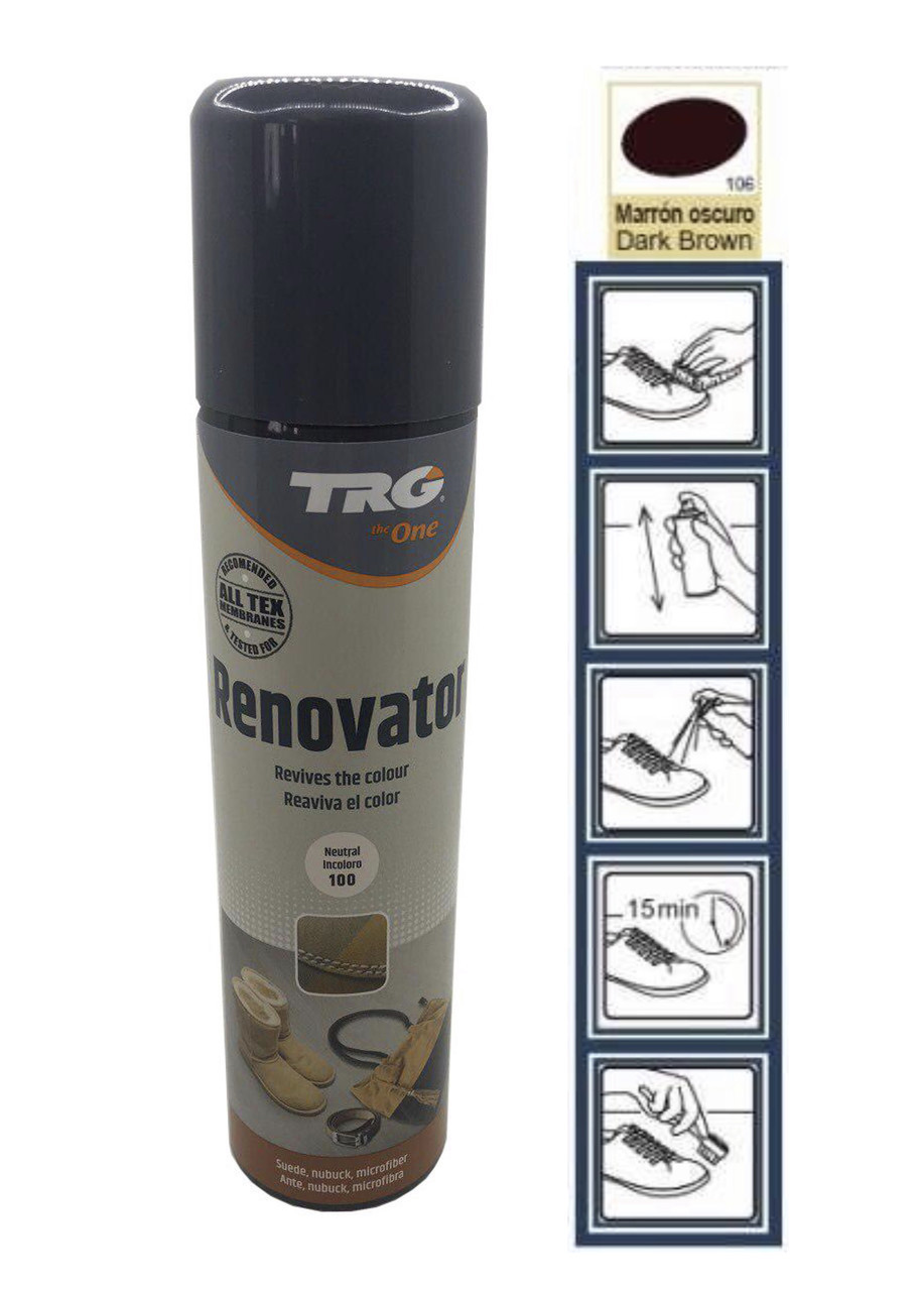 Аерозольна фарба колір червоний для замші та нубуку TRG Renovator 250ml #112