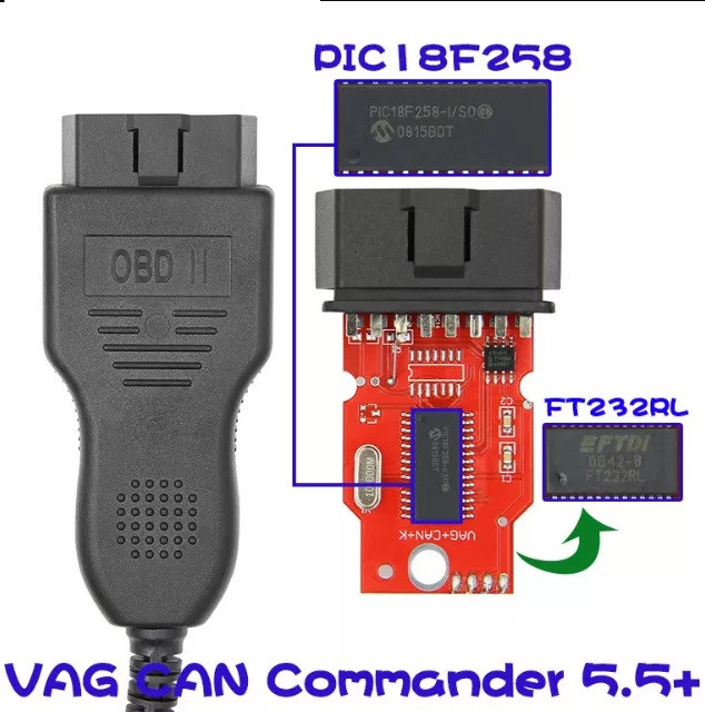 Авто Сканер usb obd2 діагностичний Vag Can Commander 5.5 +Pin Reader 3.9 Audi Seat Skoda Volkswagen