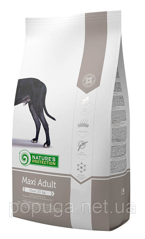 Natures Protection MAXI ADULT КУРИЦЯ Й РІС корм для дорослих собак великих порід, 12 кг