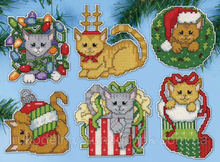 Набір для вишивання хрестом "Christmas Kittens//Різдвяні кошенята" Design Works dw5917